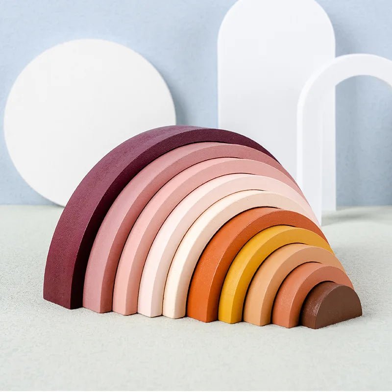 Arched Wooden Rainbow Blocks - Bambolay