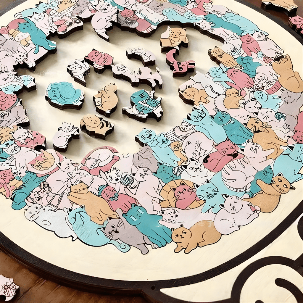 Morandi - Colored Cat Shaped Jigsaw - Bambolay