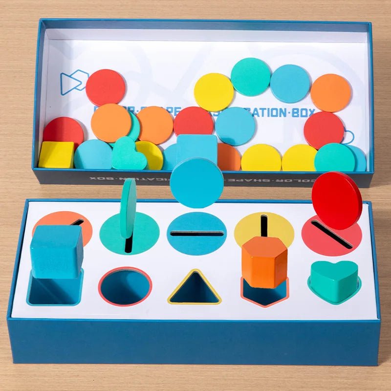 Wooden Color Shape Classification Box - Bambolay