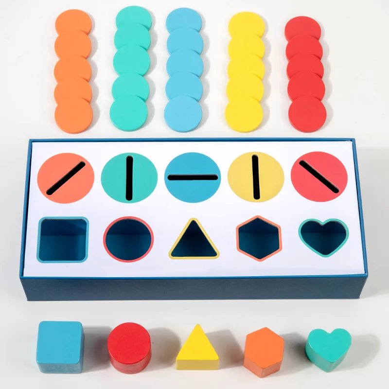 Wooden Color Shape Classification Box - Bambolay
